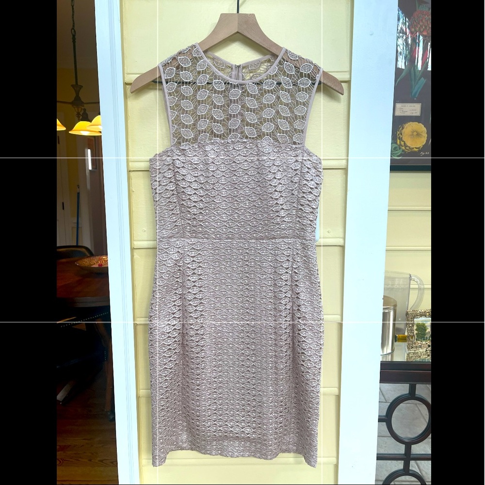 DVF blush crochet dress